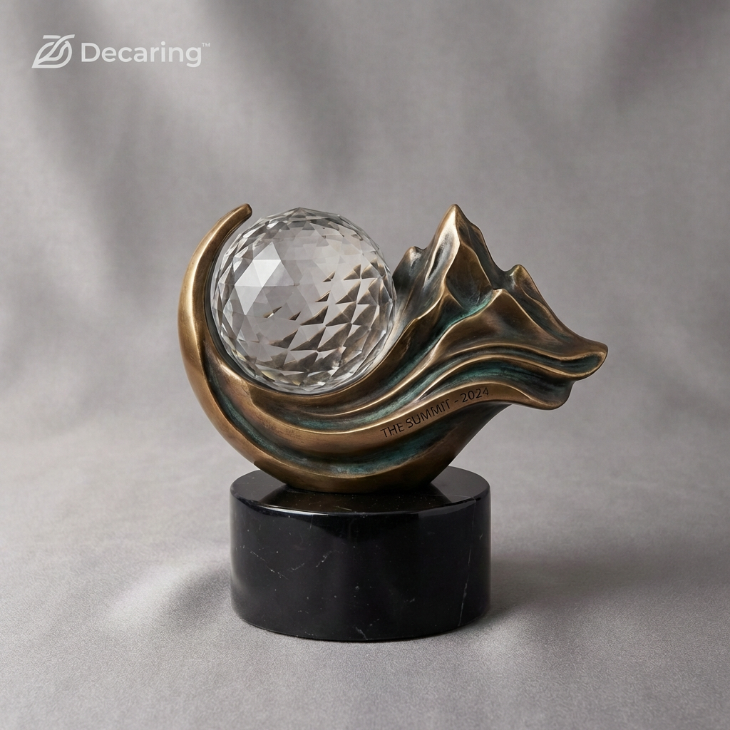 Summit Crystal Sphere Sculpture