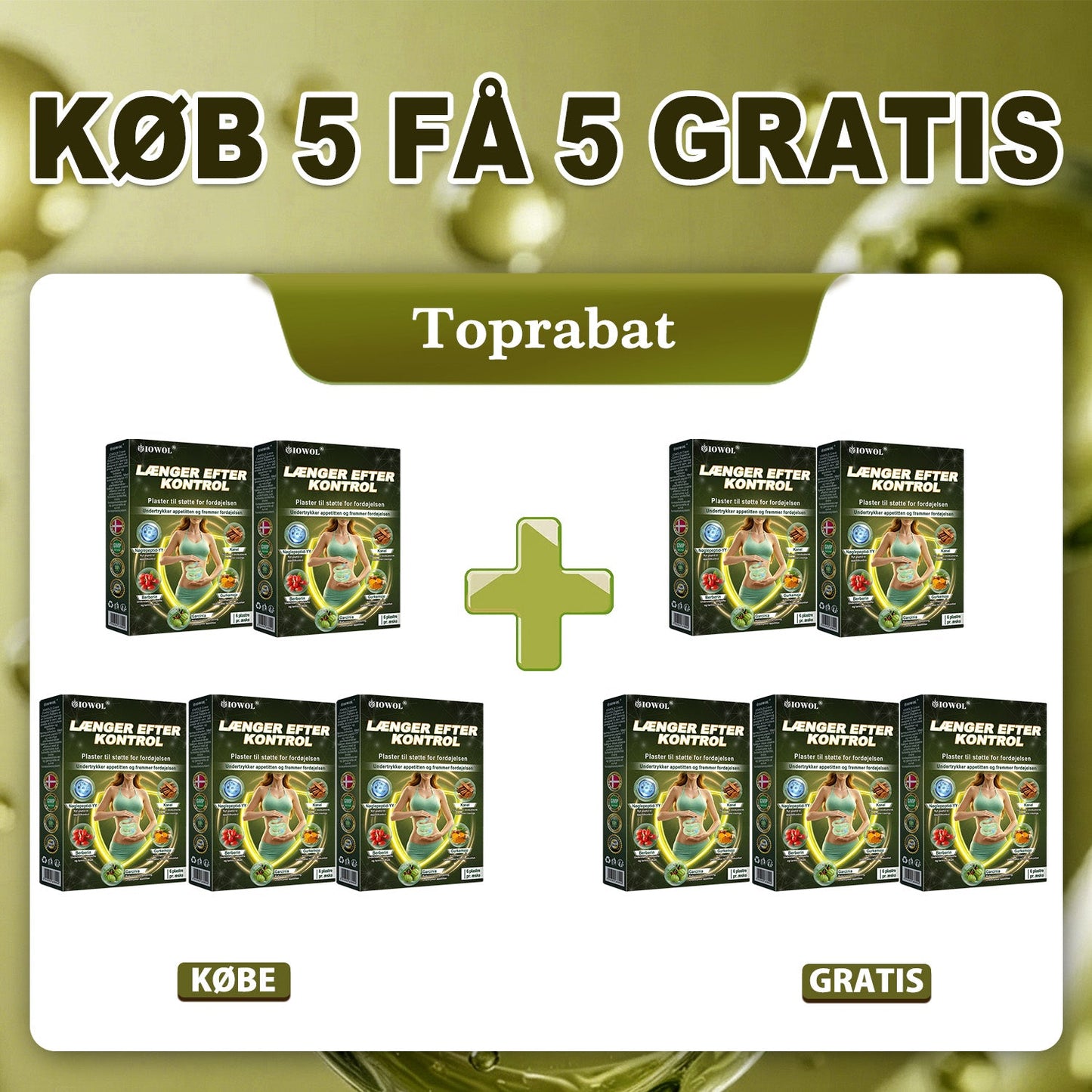 IOWOL® APPETITKONTROLPLASTER! INGEN PILLER & INGEN SULT & INGEN KAMP & 100% RESULTATER.
