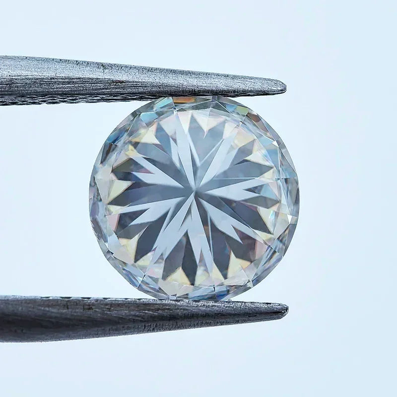 Moissanite Stone AB Colour Gemstone Round Cut  Lab Created Diamond Advanced Jewelry Making Materials with Certificate