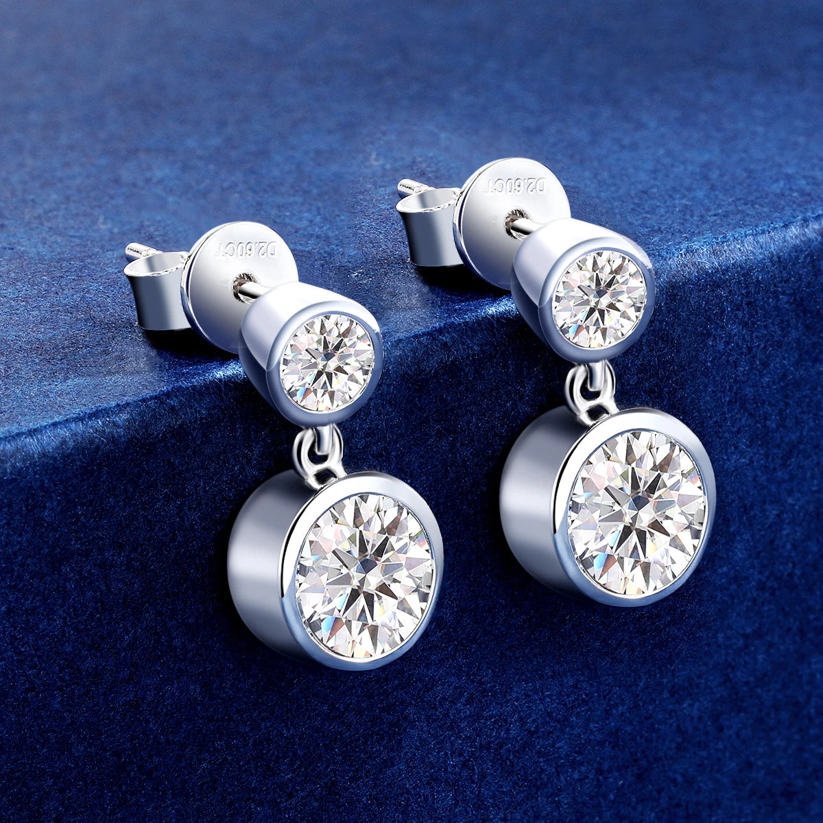 TBCYD 2.6cttw D Color Moissanite Drop Earrings For Women GRA Certified S925 Silver Hanging Bubble Earrings Luxury Fine Jewelry